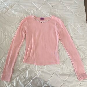 Edikted Pink Long Sleeve Top